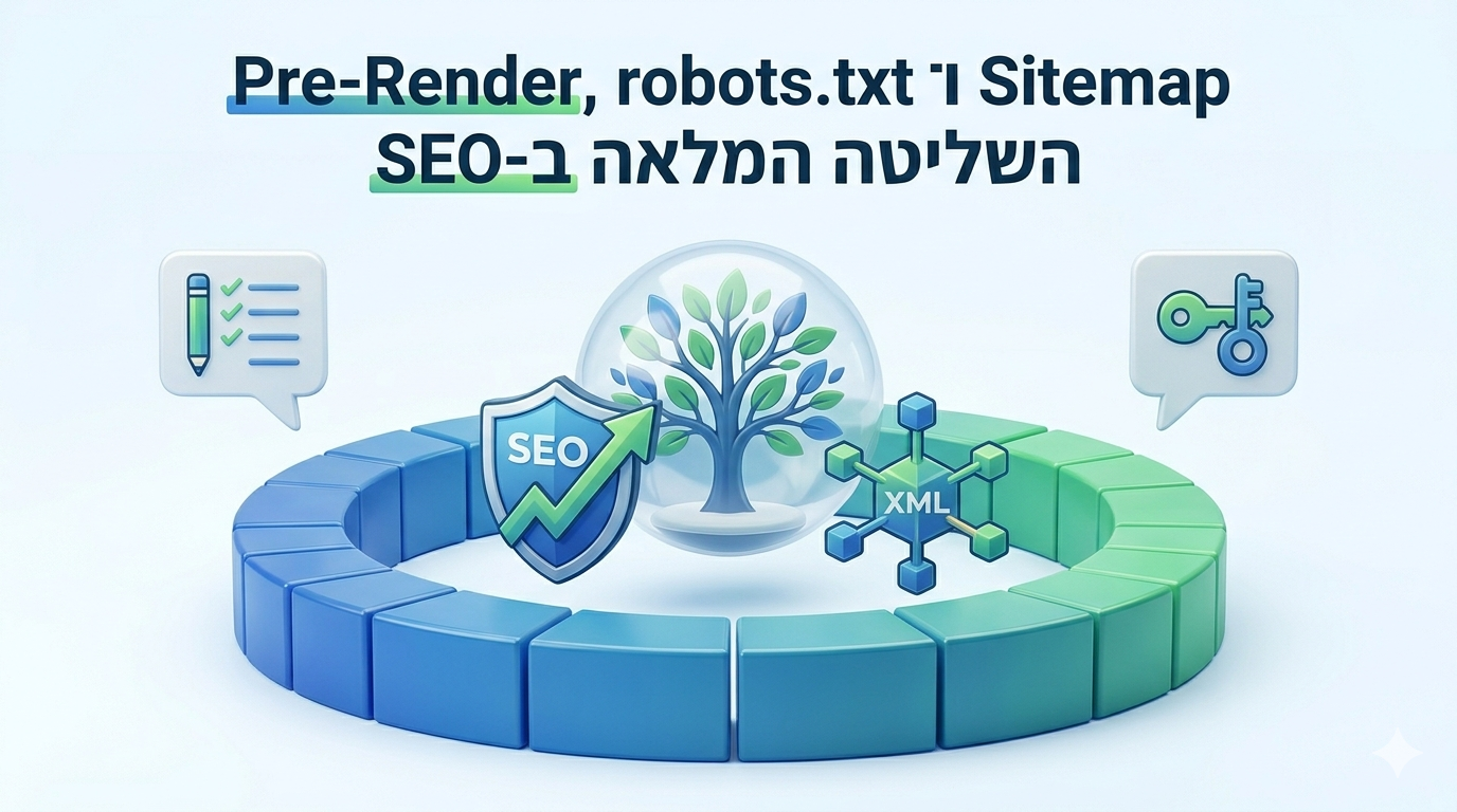 Pre-Render, robots.txt ו־Sitemap – השליטה המלאה ב־SEO