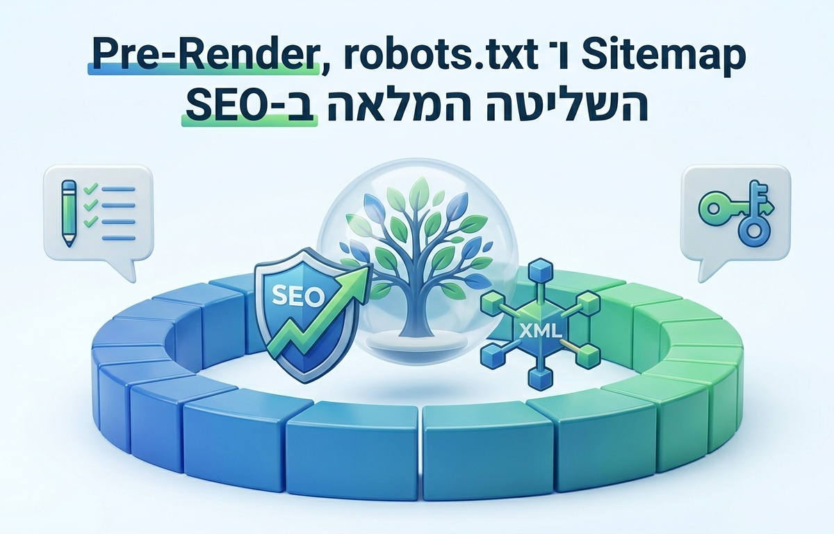 Pre-Render, robots.txt ו־Sitemap – השליטה המלאה ב־SEO