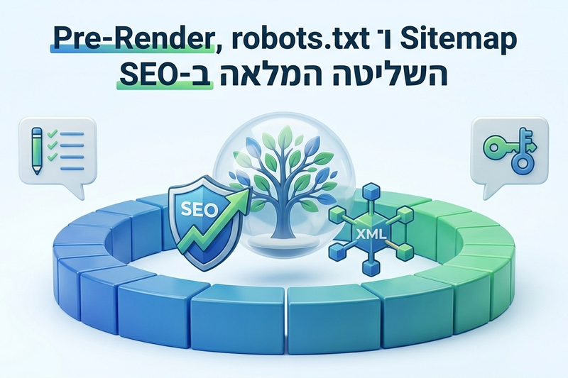 Pre-Render, robots.txt ו־Sitemap – השליטה המלאה ב־SEO